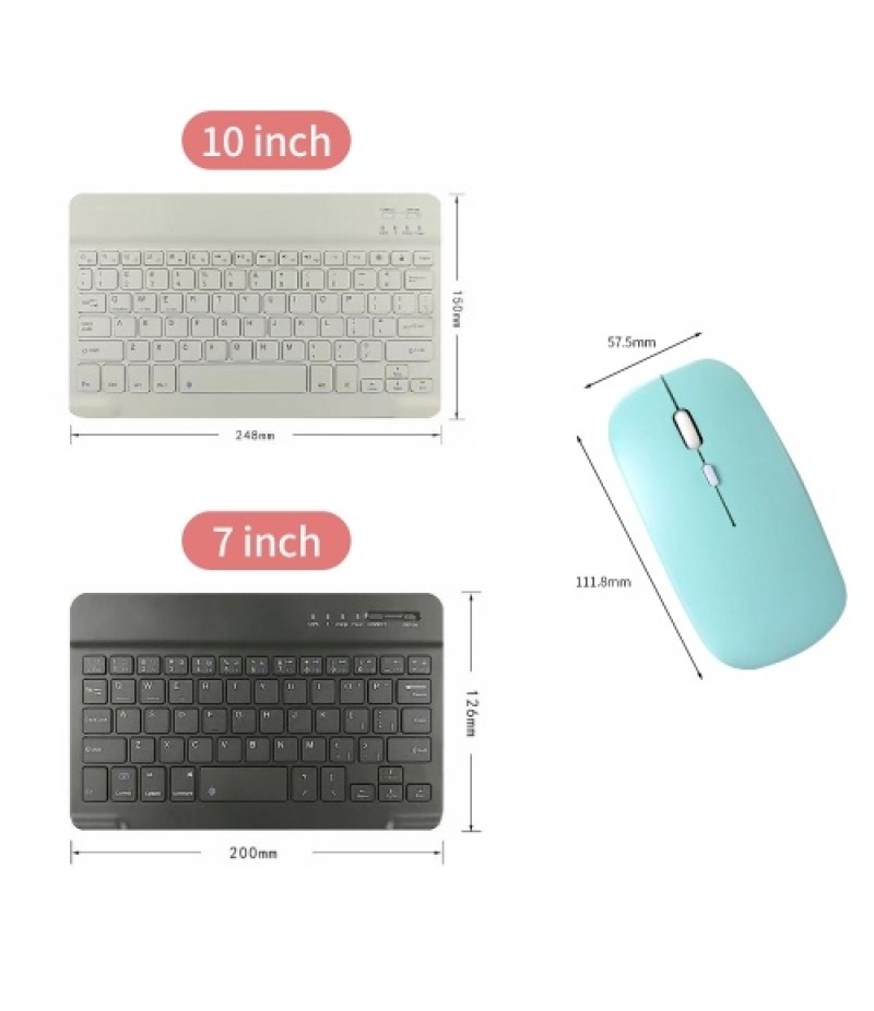 Tablet Wireless Keyboard and Mouse Combo Ultra-slim Design Rechargeable Battery for Smartphone Tablet Compatible with iPhone iPad