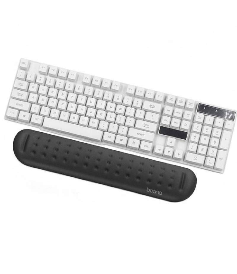 Keyboard Wrist Rest Pad Soft Memory Foam Hand Rest Support Comfortable Ergonomic Design Support Anti-Slip Rubber Base Easy Typin
