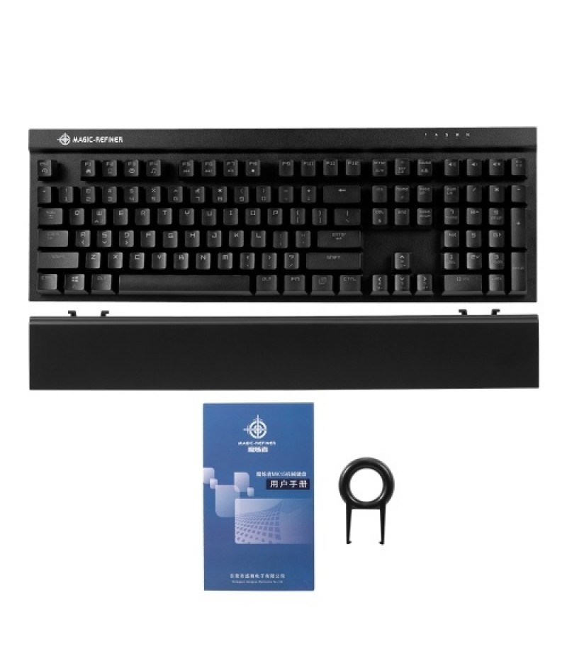 Magic Refiner MK15 Gaming Mechanical Keyboard 108 Keys N Key Rollover Wired Keyboard Floating Keycaps 14 Light Effects Blue Swit