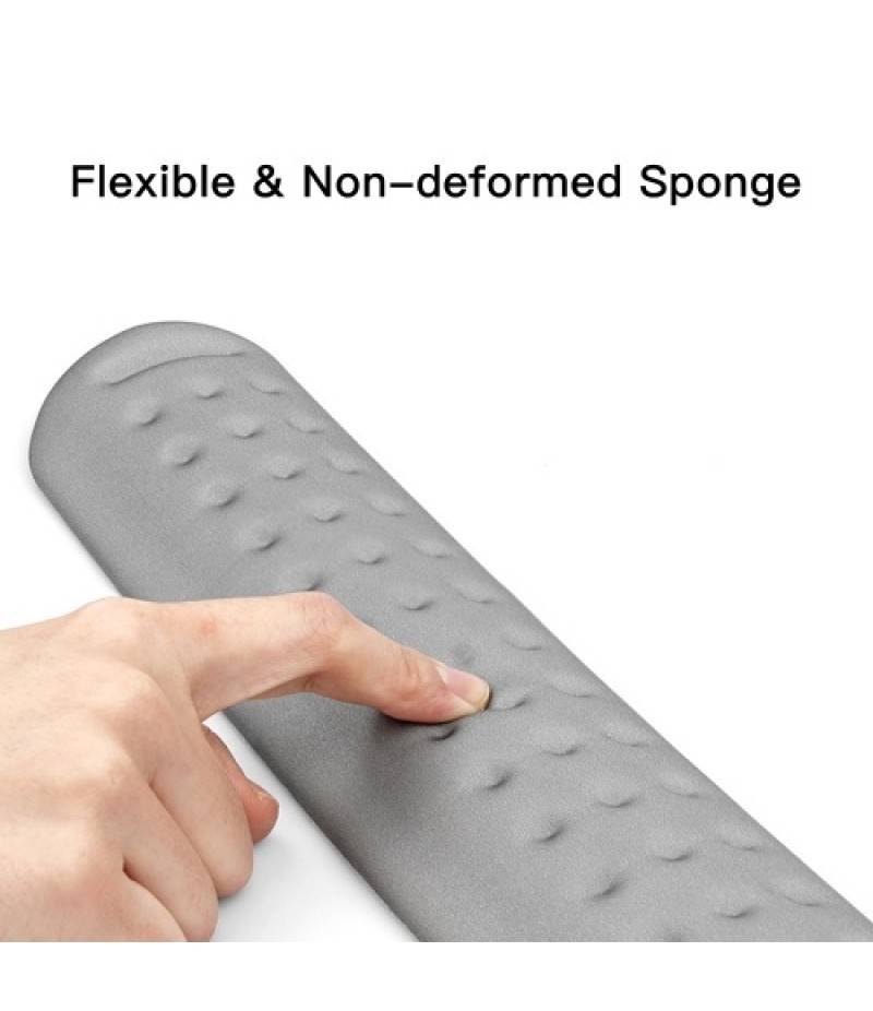Keyboard Wrist Rest Pad Soft Memory Foam Hand Rest Support Comfortable Ergonomic Design Support Anti-Slip Rubber Base Easy Typin