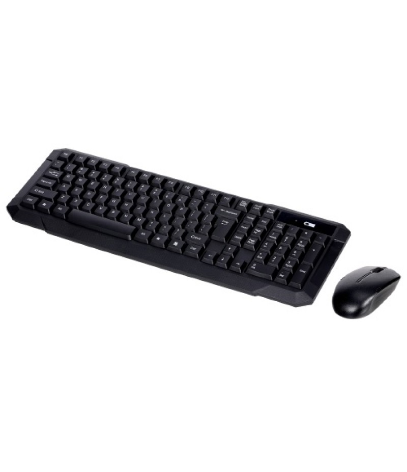 2.4G Wireless Keyboard and Optical Mouse Combo Wireless Silent Keyboard 2.4G Optical Mouse for Home Office Use Black