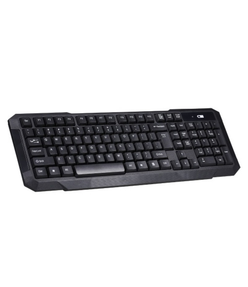 2.4G Wireless Keyboard and Optical Mouse Combo Wireless Silent Keyboard 2.4G Optical Mouse for Home Office Use Black