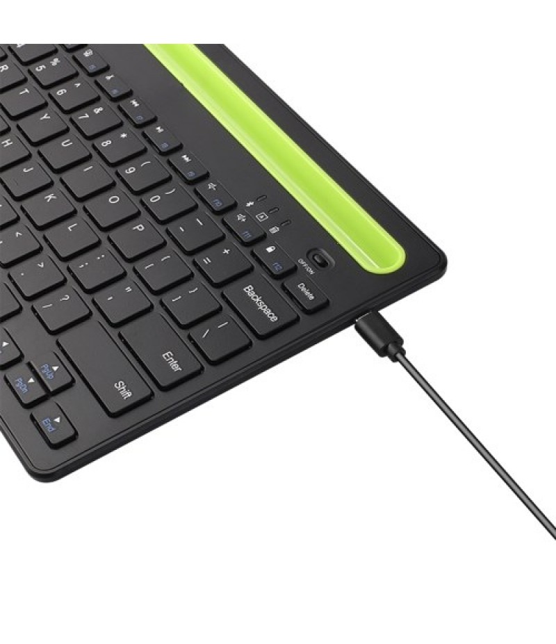 BT 3.0 Keyboard Wireless Rechargeable 78-key Keyboard with Phone Tablet Slot Scissor Switch Auto Sleep Mode