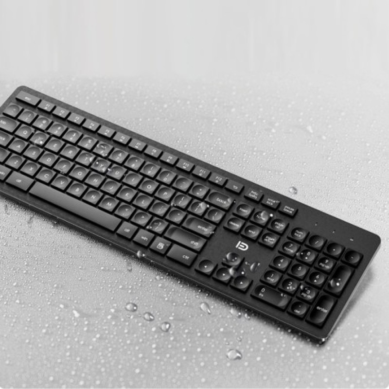 FUDE Wireless EK783 Keyboard & Mouse Combo 2.4GHz Concave Button Set Smart Power-Saving Silent Clicks  Combo for Laptop,