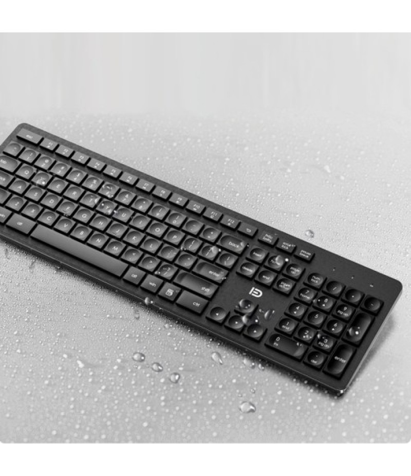 FUDE Wireless EK783 Keyboard &amp; Mouse Combo 2.4GHz Concave Button Set Smart Power-Saving Silent Clicks Slim Combo for Laptop,