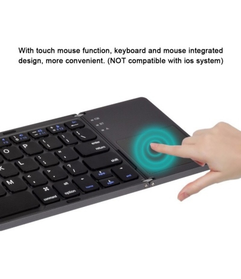 Foldable BT Keyboard with Touchpad for Phones Tablets Laptops PC Travel