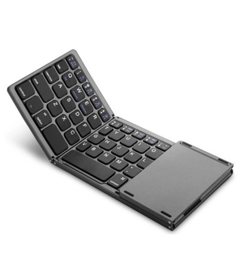 Foldable BT Keyboard with Touchpad for Phones Tablets Laptops PC Travel