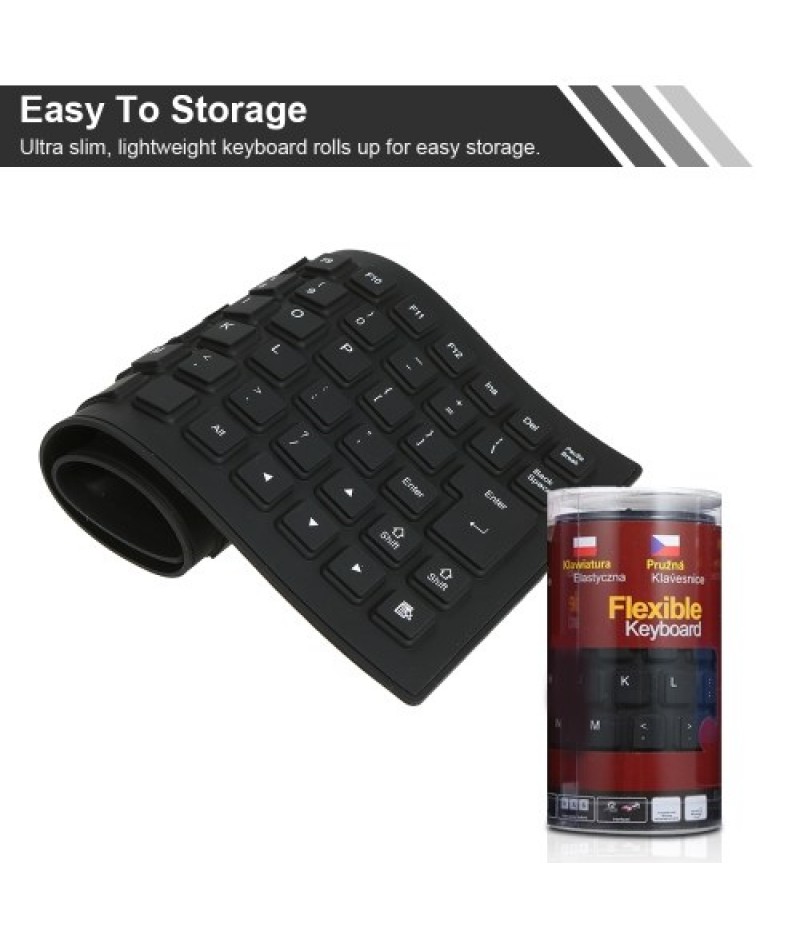 85 Keys Flexible Keyboard USB Interface Foldable and Portable Dustproof Waterproof Quiet