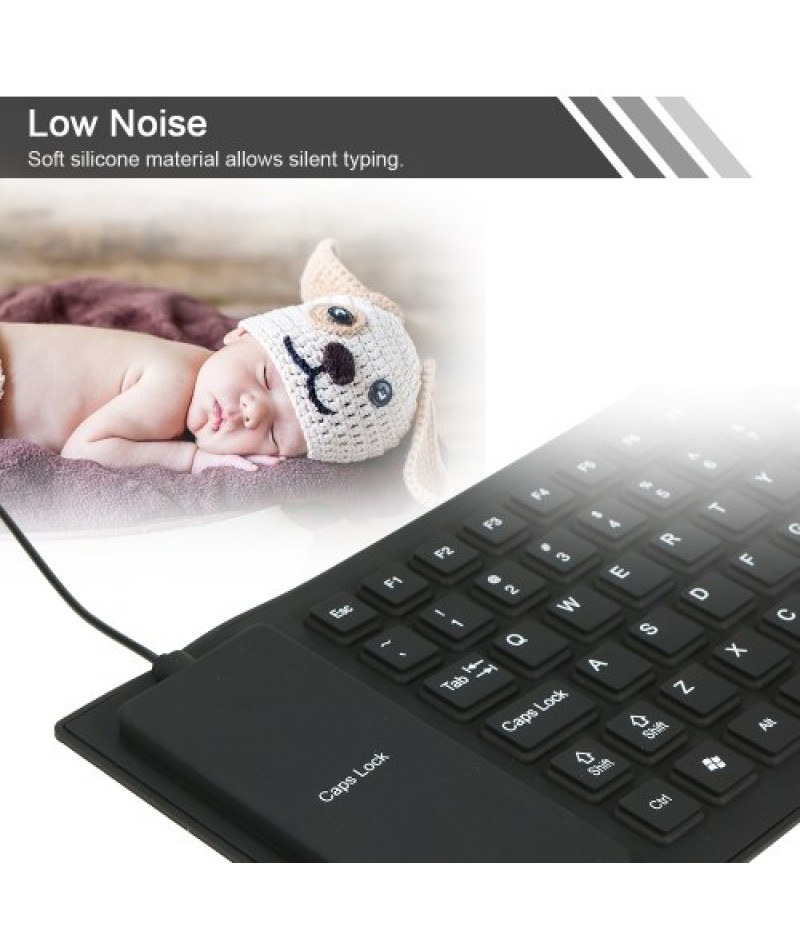 85 Keys Flexible Keyboard USB Interface Foldable and Portable Dustproof Waterproof Quiet