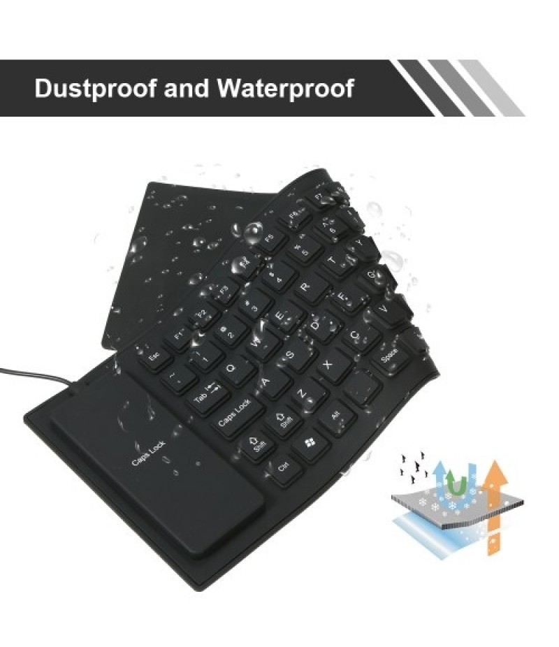 85 Keys Flexible Keyboard USB Interface Foldable and Portable Dustproof Waterproof Quiet