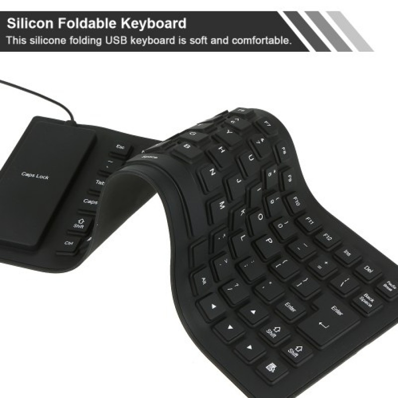 85 Keys Flexible Keyboard USB Interface Foldable and Portable Dustproof Waterproof Quiet
