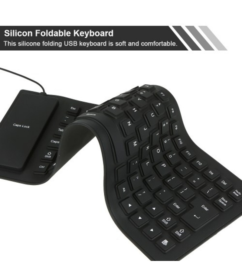 85 Keys Flexible Keyboard USB Interface Foldable and Portable Dustproof Waterproof Quiet