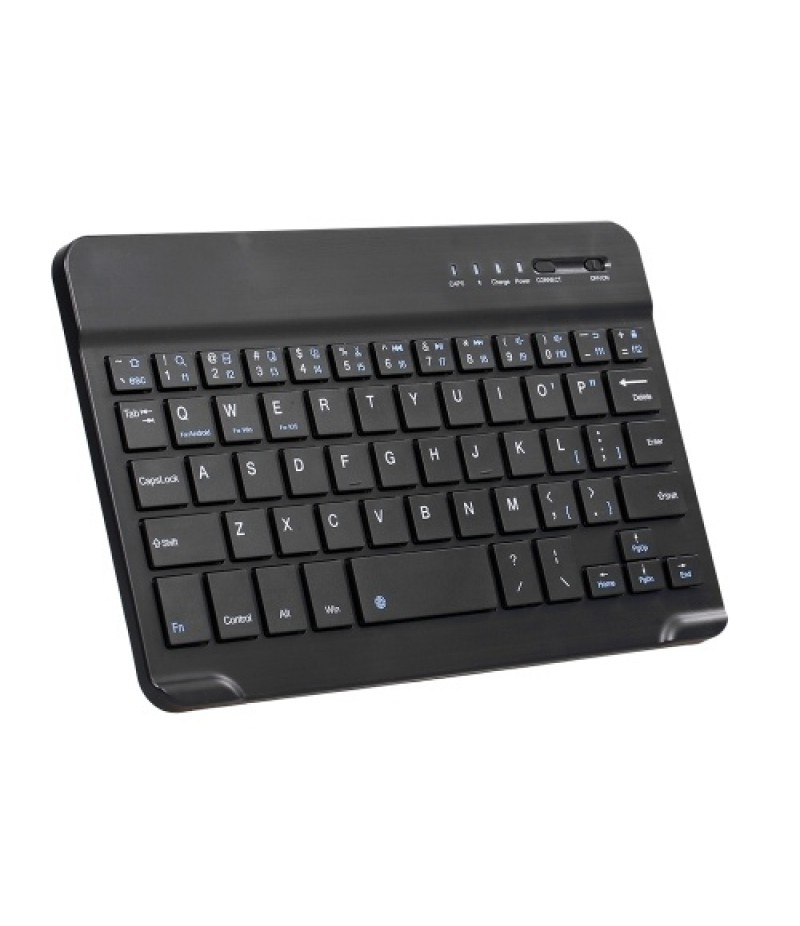 7-inch Wireless BT 3.0 Keyboard Mini Ultra-slim BT Keyboard for Tablet Smartphone Support iOS Windows Android Systems Black