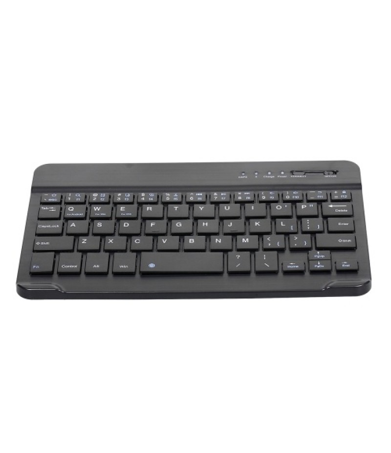 7-inch Wireless BT 3.0 Keyboard Mini Ultra-slim BT Keyboard for Tablet Smartphone Support iOS Windows Android Systems Black