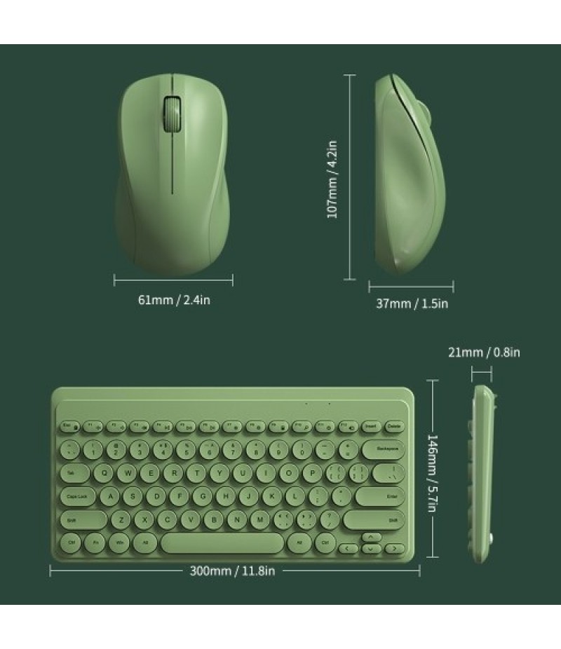 Wirelessly Keyboard and Mouse Slim Ergonomic USB Keyboard Mouse Combo Less Noise Keys Energy-saving Set for Windows Computer Des