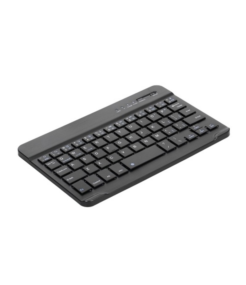 7-inch Wireless BT 3.0 Keyboard Mini Ultra-slim BT Keyboard for Tablet Smartphone Support iOS Windows Android Systems Black