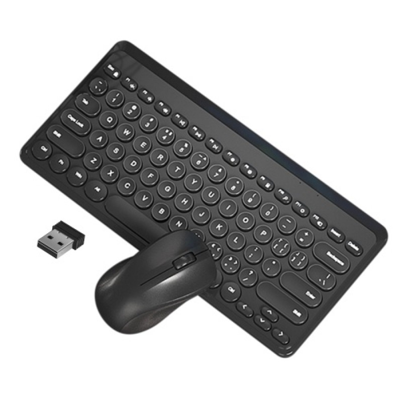 Wirelessly Keyboard and Mouse  Ergonomic USB Keyboard Mouse Combo Less Noise Keys Energy-saving Set for Windows Computer Des