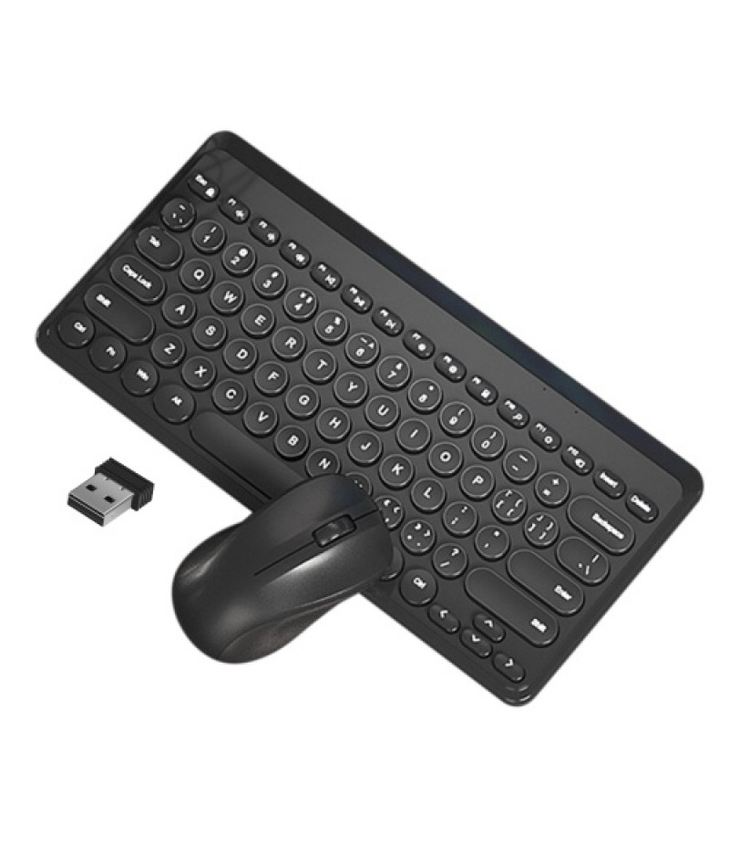 Wirelessly Keyboard and Mouse Slim Ergonomic USB Keyboard Mouse Combo Less Noise Keys Energy-saving Set for Windows Computer Des