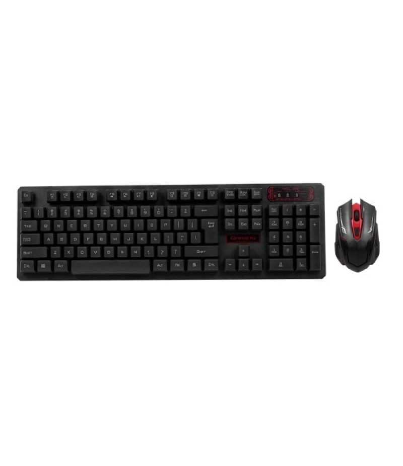 2.4G Wireless Keyboard and Optical Mouse Combo Suspended Keycap Adjustable Holder 3D Mouse for Office Work Game(Black)
