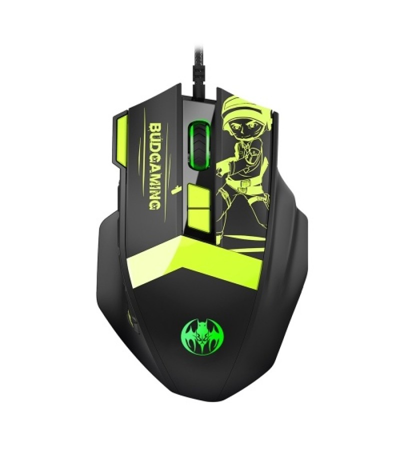 Wired RGB Backlit Mouse 10000DPI Gaming Mouse with Adjustable Weights 7 Adjustable DPI 12 Programmable Buttons, Black