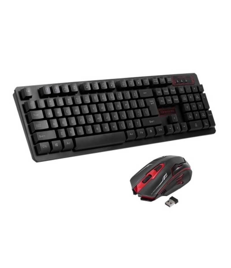 2.4G Wireless Keyboard and Optical Mouse Combo Suspended Keycap Adjustable Holder 3D Mouse for Office Work Game(Black)