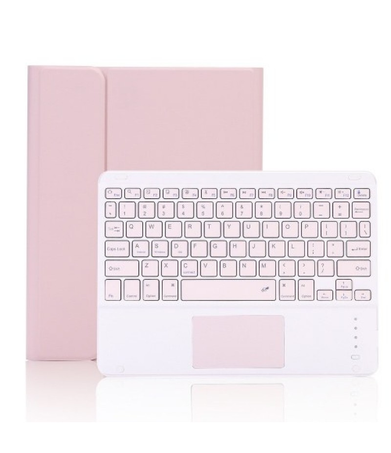 Keyboard Protective Case with Detachable BT3.0 Keyboard Touchpad/Pen Slot Compatible with iPad Pro 11(2018/2020) Pink