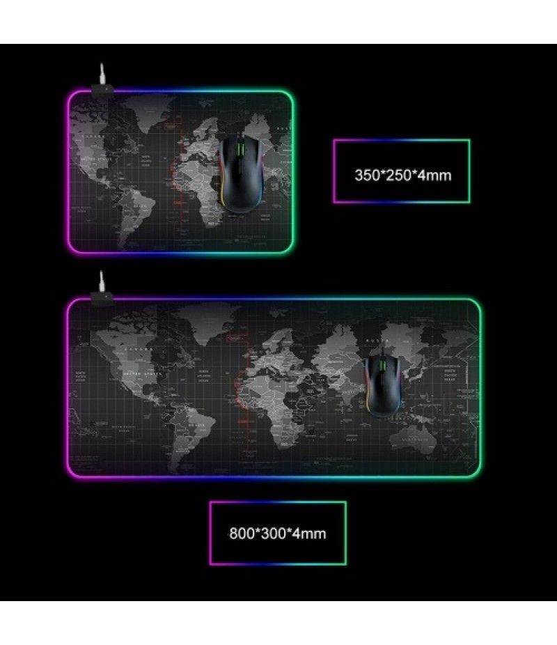 LEDs RGB Mouse Pad 14 Lighting Modes Gaming Extra Large Soft Extended Non Slip Mousepad for PC Laptop