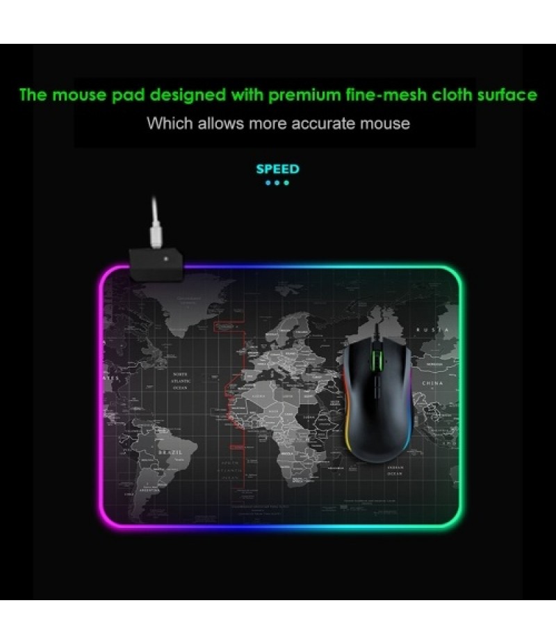 LEDs RGB Mouse Pad 14 Lighting Modes Gaming Extra Large Soft Extended Non Slip Mousepad for PC Laptop