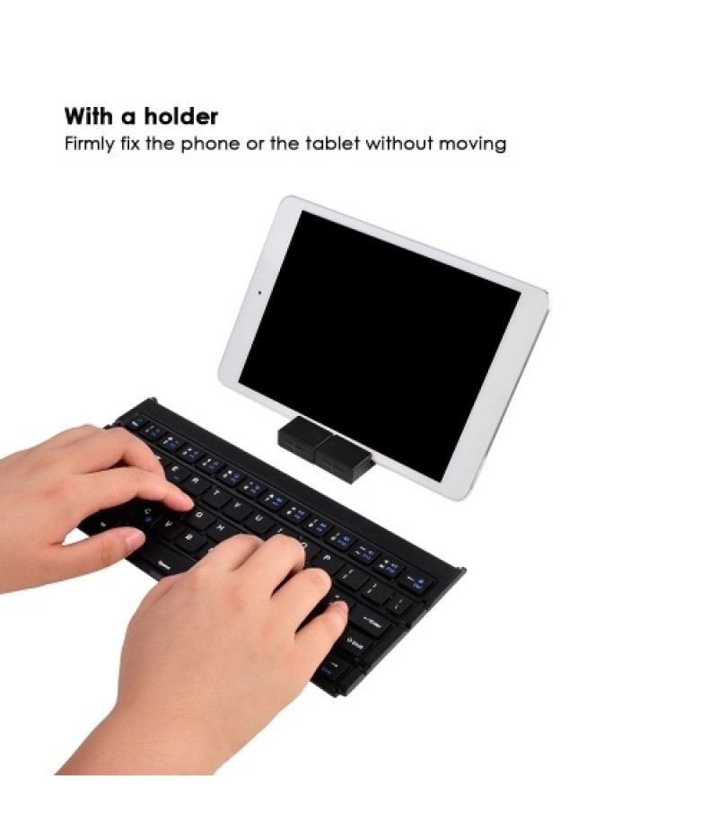 BK808 Mini Portable Wireless Folding Keyboard Dual Channel Foldable Keyboard