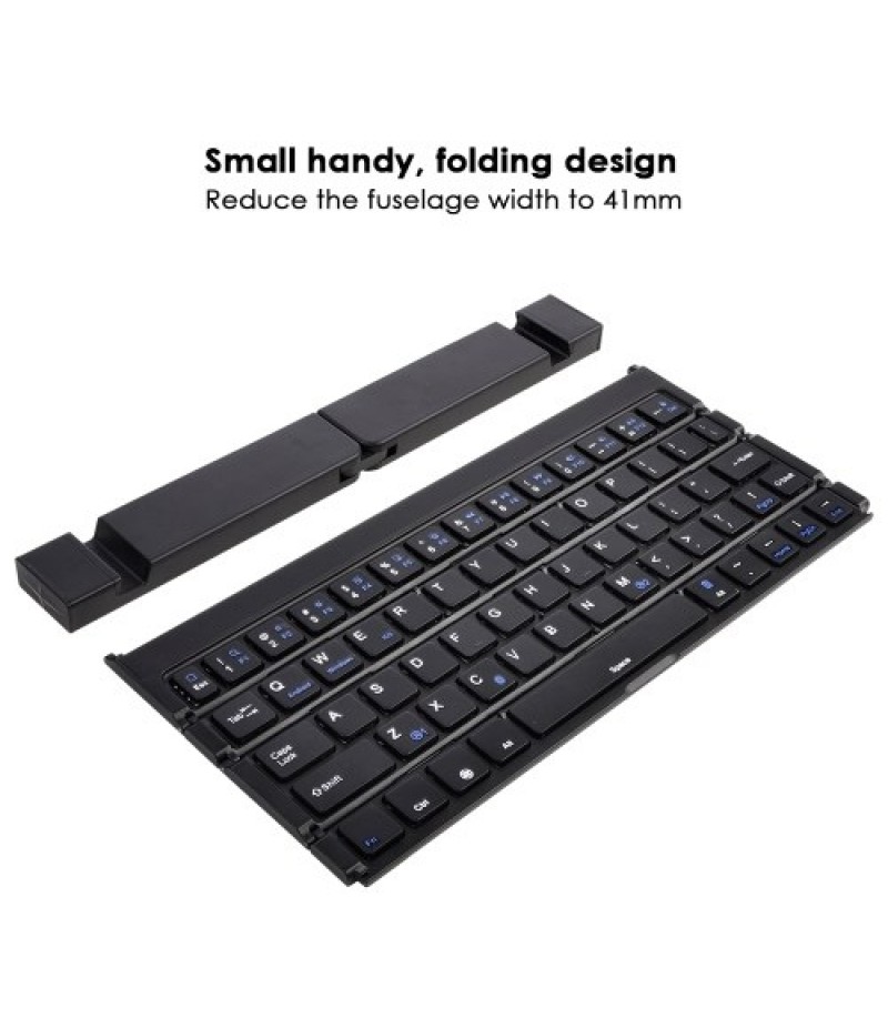 BK808 Mini Portable Wireless Folding Keyboard Dual Channel Foldable Keyboard