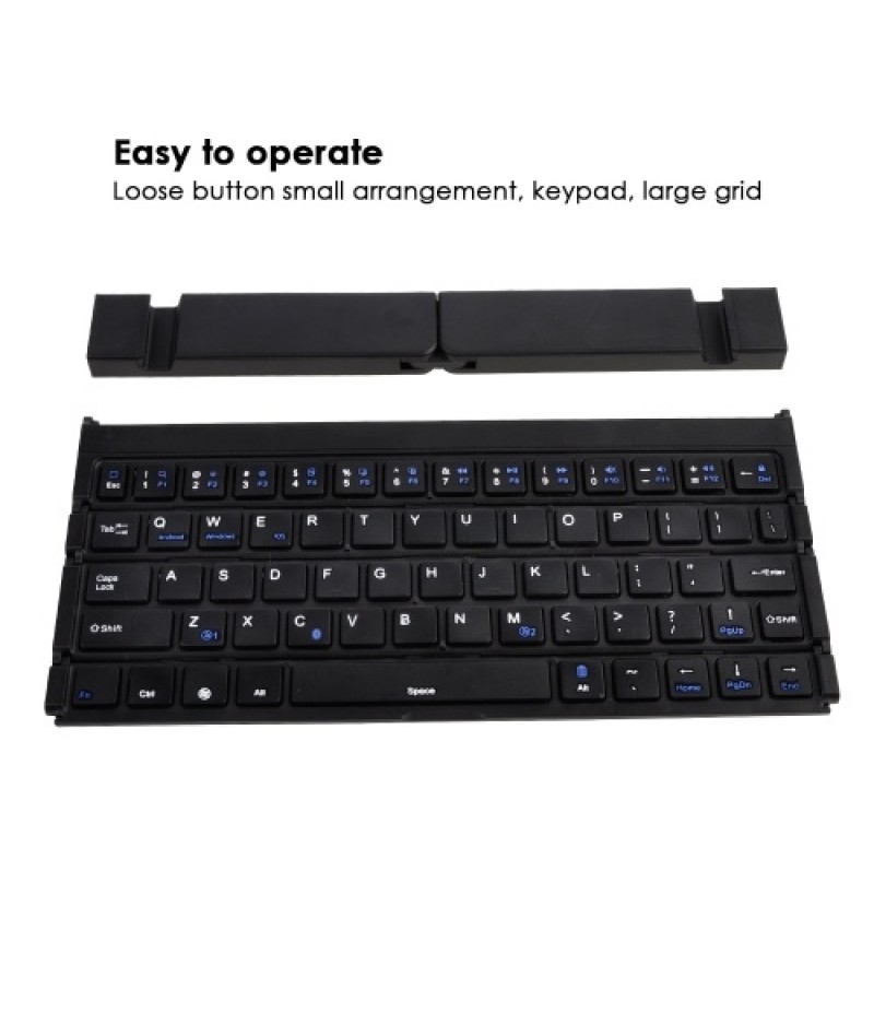 BK808 Mini Portable Wireless Folding Keyboard Dual Channel Foldable Keyboard