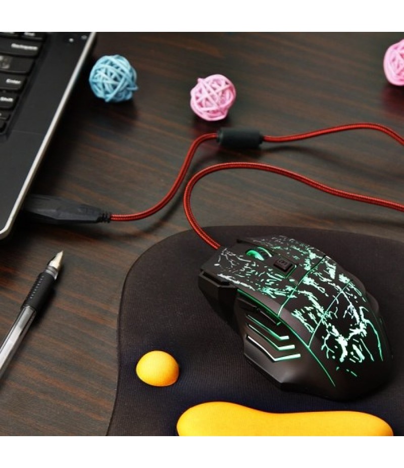 J60 Gaming Keyboard Mouse Combo Anti-ghosting Adjustable DPI Colorful Backlit