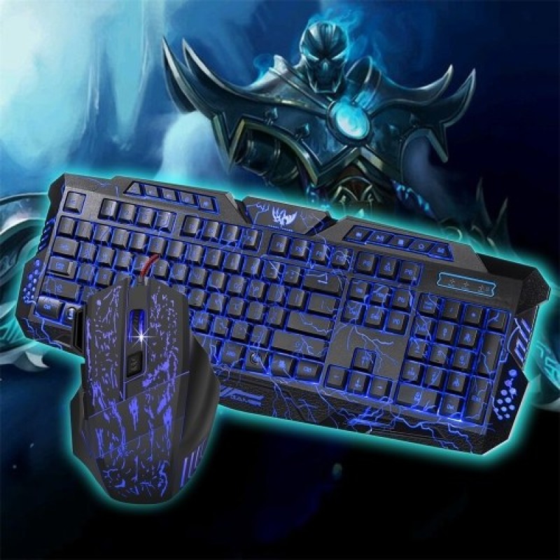 J60 Gaming Keyboard Mouse Combo Anti-ghosting Adjustable DPI Colorful Backlit