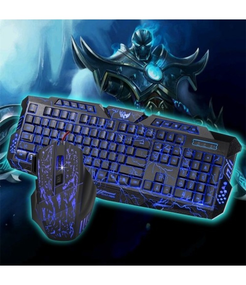 J60 Gaming Keyboard Mouse Combo Anti-ghosting Adjustable DPI Colorful Backlit