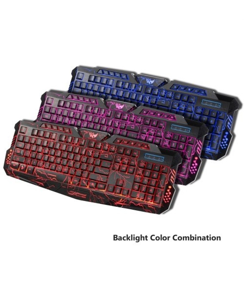 J60 Gaming Keyboard Mouse Combo Anti-ghosting Adjustable DPI Colorful Backlit