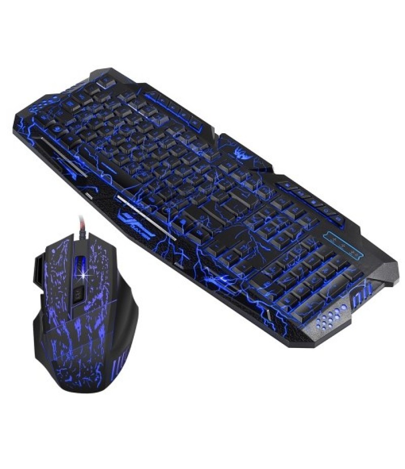 J60 Gaming Keyboard Mouse Combo Anti-ghosting Adjustable DPI Colorful Backlit