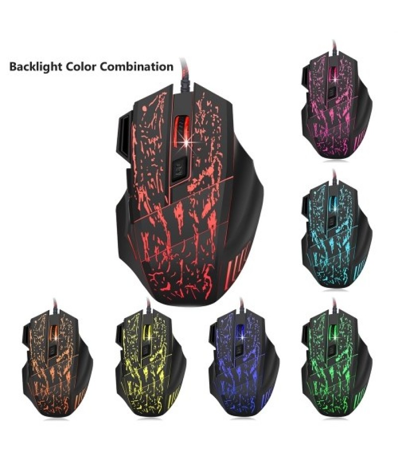 J60 Gaming Keyboard Mouse Combo Anti-ghosting Adjustable DPI Colorful Backlit