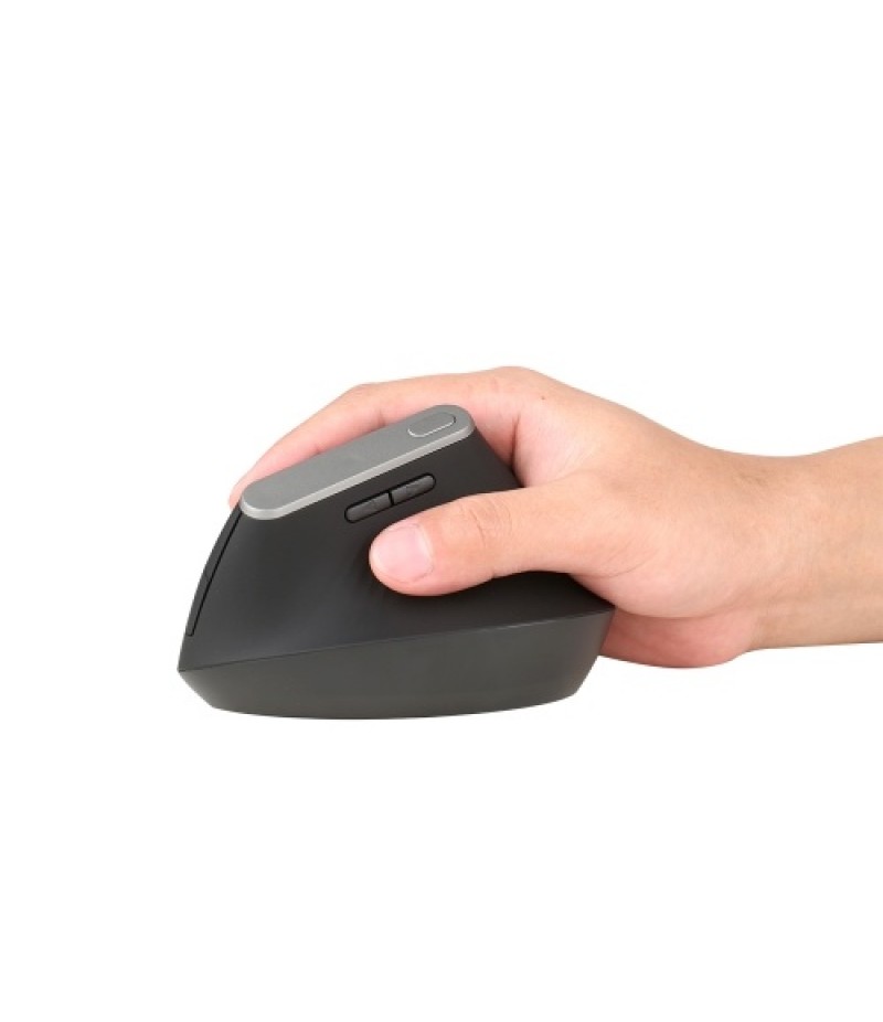 2.4G Wireless Optical Mouse Vertical Mouse 6 Keys Ergonomic Mice with 3-gear Adjustable DPI for PC Laptop Black