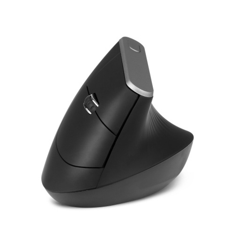 2.4G Wireless Optical Mouse Vertical Mouse 6 Keys Ergonomic Mice with 3-gear Adjustable DPI for PC Laptop Black