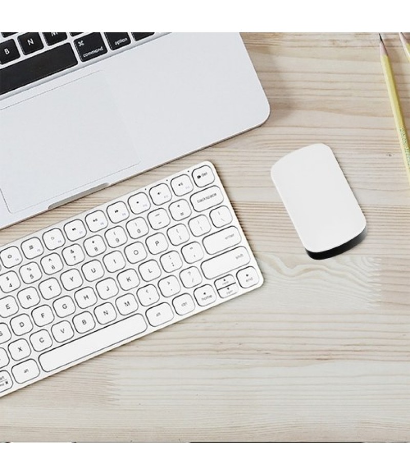 2.4G Wireless Mouse Wireless Full Touch Optical Mouse Creative mouse White