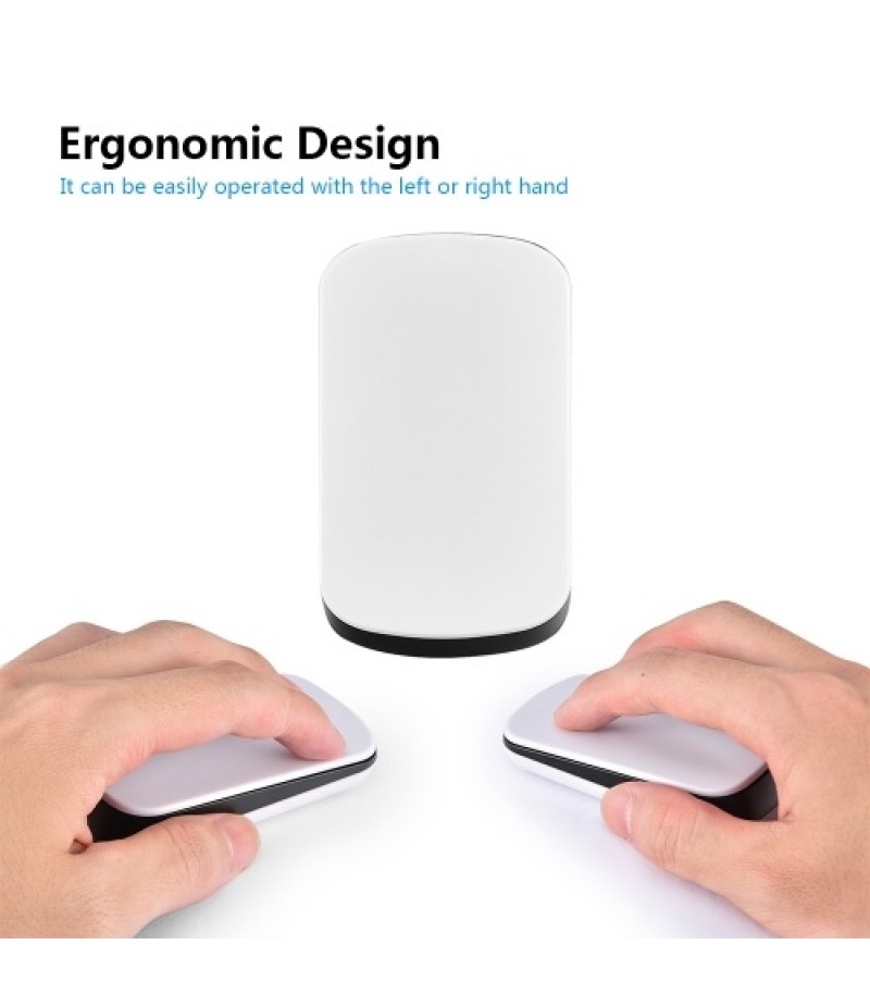 2.4G Wireless Mouse Wireless Full Touch Optical Mouse Creative mouse White