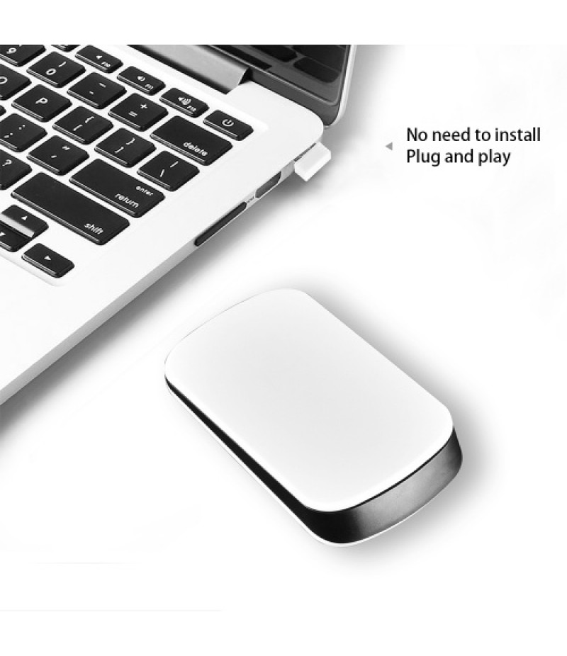2.4G Wireless Mouse Wireless Full Touch Optical Mouse Creative mouse White
