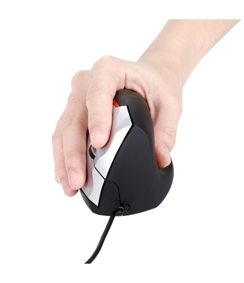 Vertical Wired Mouse Ergonomic Optical 3 Key Gaming Office Mouse for PC /Laptop Black