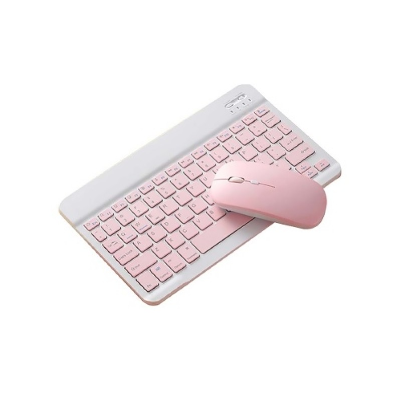 SK-030 10-inch BT Keyboard and Mouse Set 78 Key Mini Keyboard 2.4G 3-level DPI Adjustable BT Mouse for Android/IOS/Windows Yello