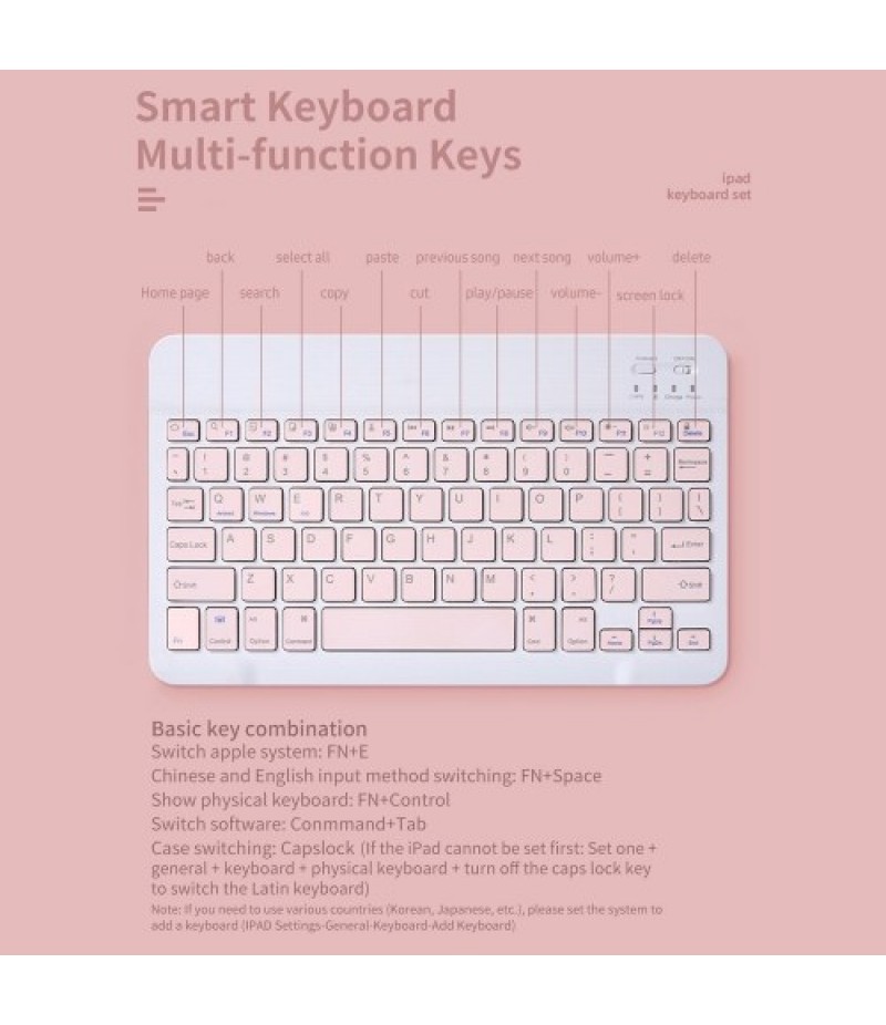 SK-030 10-inch BT Keyboard and Mouse Set 78 Key Mini Keyboard 2.4G 3-level DPI Adjustable BT Mouse for Android/IOS/Windows Yello