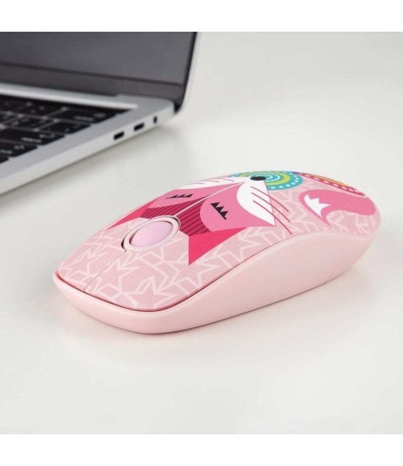 FD V8H 2.4G Wireless Mute Mouse Plug &amp; Play Slim Mice Optical Tracking Power Saving Smooth Scroll Wheel for Laptop PC (Fox)