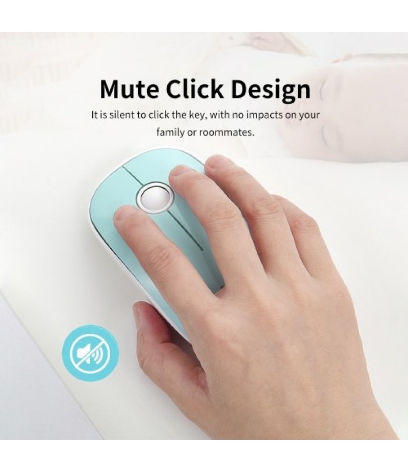 FD V8H 2.4G Wireless Mute Mouse Plug &amp; Play Slim Mice Optical Tracking Power Saving Smooth Scroll Wheel for Laptop PC (Fox)