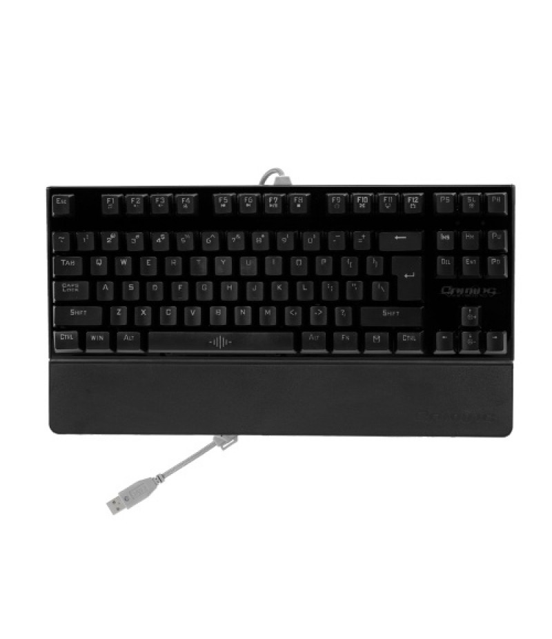Backlit Mechanical Gaming Keyboard Blue Switch 87 Keys Ergonomic Keyboard Suspended Keys with Hand Wrist(Black)