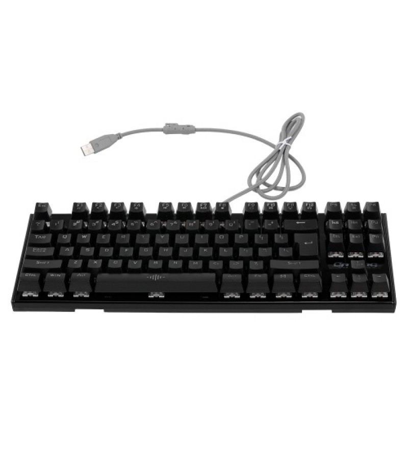 Backlit Mechanical Gaming Keyboard Blue Switch 87 Keys Ergonomic Keyboard Suspended Keys with Hand Wrist(Black)