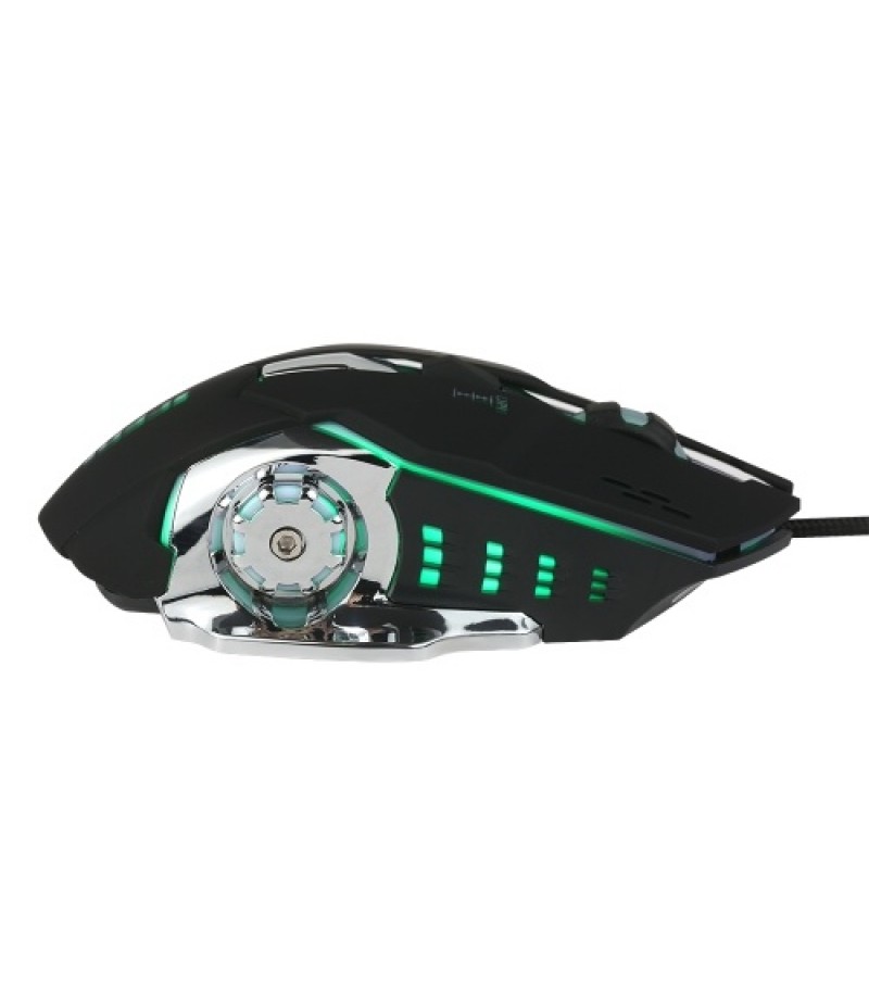 Wired Gaming Mouse 3600 DPI Optical Mouse Ergonomic Mouse 4 Adjustable DPI Levels/6 Buttons/7-Color Breathing Light Black